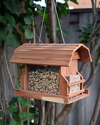 Barn Style Bird Feeder with Suet Holders