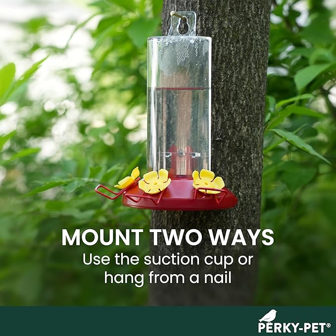 Perky-Pet 8-Ounce Window Mount Hummingbird Feeder