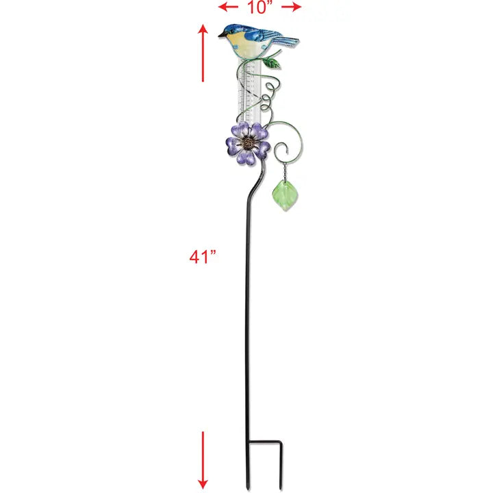 Blue Bird Rain Gauge