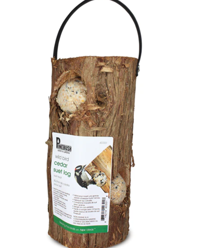 Cedar Suet Log With Suet