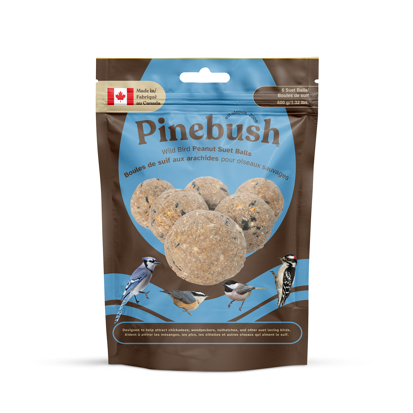 Wild Bird Peanut Suet Balls - 6 Suet Balls