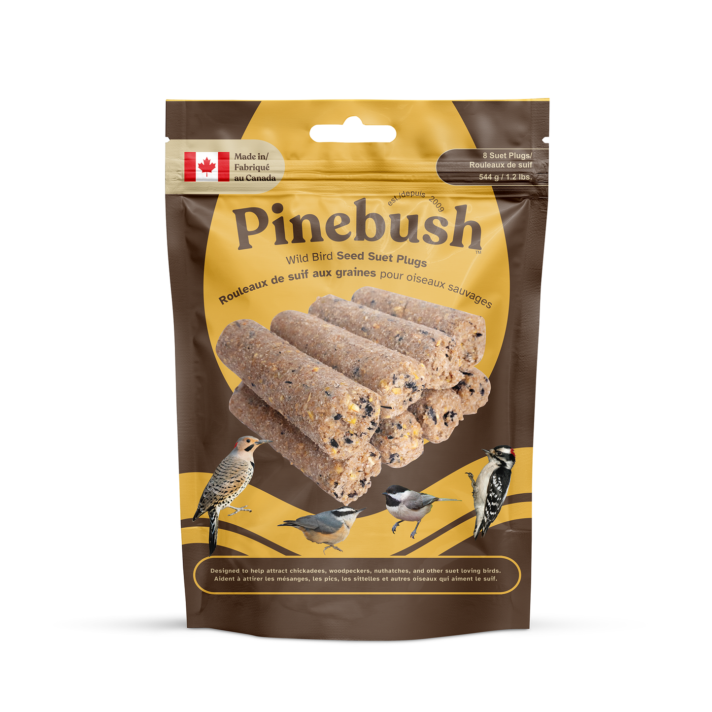 Wild Bird Seed Suet Plugs - 8 Suet Plugs