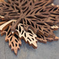 Assorted Hand Carved Maple Leaf Coaster - Set of 4