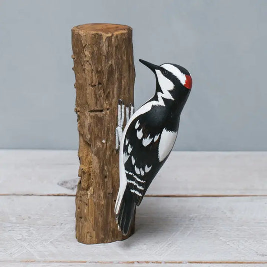 Hand Carved Downy Woodpecker