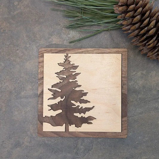 Hand Carved Tree Coaster