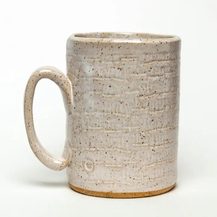 Woodpecker Pattern Handmade Ceramic Mug - 14 oz