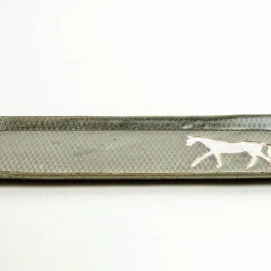 Horse Pattern Handmade Ceramic Platter