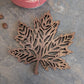 Assorted Hand Carved Maple Leaf Coaster - Set of 4