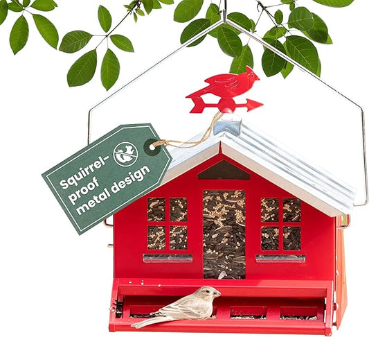 Perky-Pet Squirrel Be Gone Country House with Weathervane