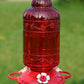 Antique Bird Cage Style Glass Hummingbird Feeder