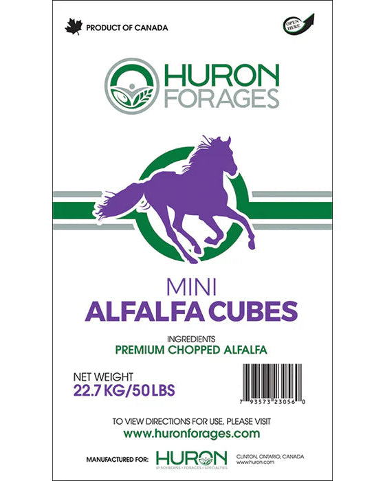 Huron Forges Mini Alfalfa Hay Cubes - 50 lbs