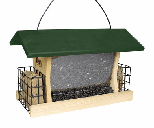 Hopper Feeder with Suet Cage