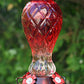 Red Jewel Glass Hummingbird Feeder
