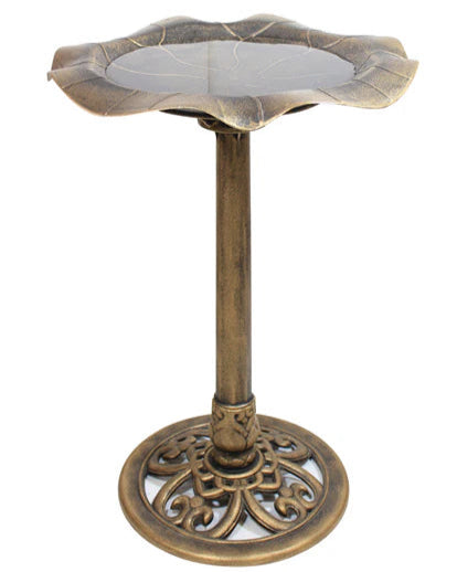 Antique Gold Bird Bath