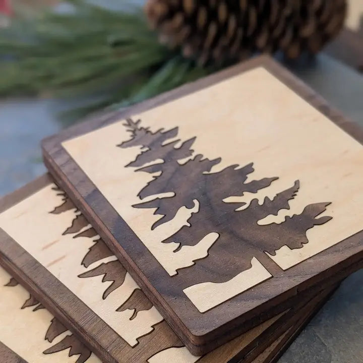 Hand Carved Tree Coaster