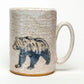 Bear Pattern Handmade Ceramic Mug - 14 oz