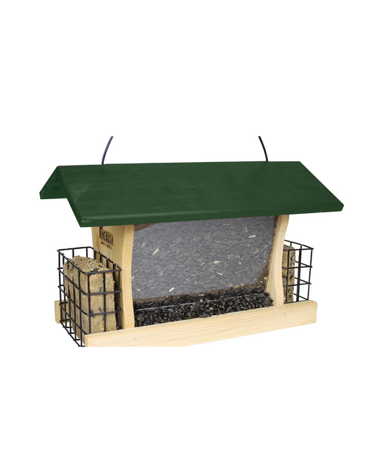 Hopper Feeder with Suet Cage