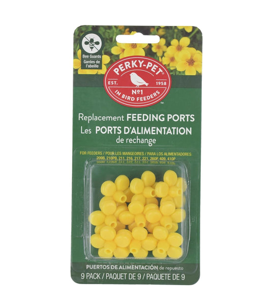 Perky-Pet Yellow Replacement Flower Feeding Ports with Bee Guards