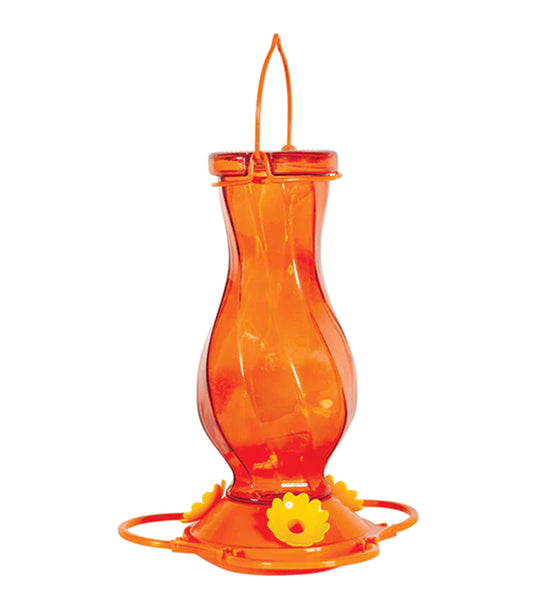 Pinebush Orange Twist Glass Oriole Feeder