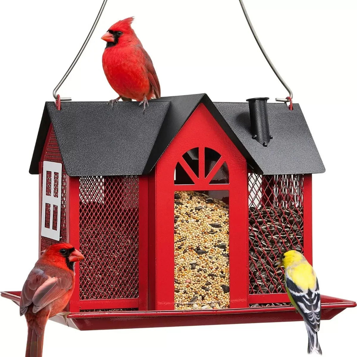 Metal House Bird Feeder