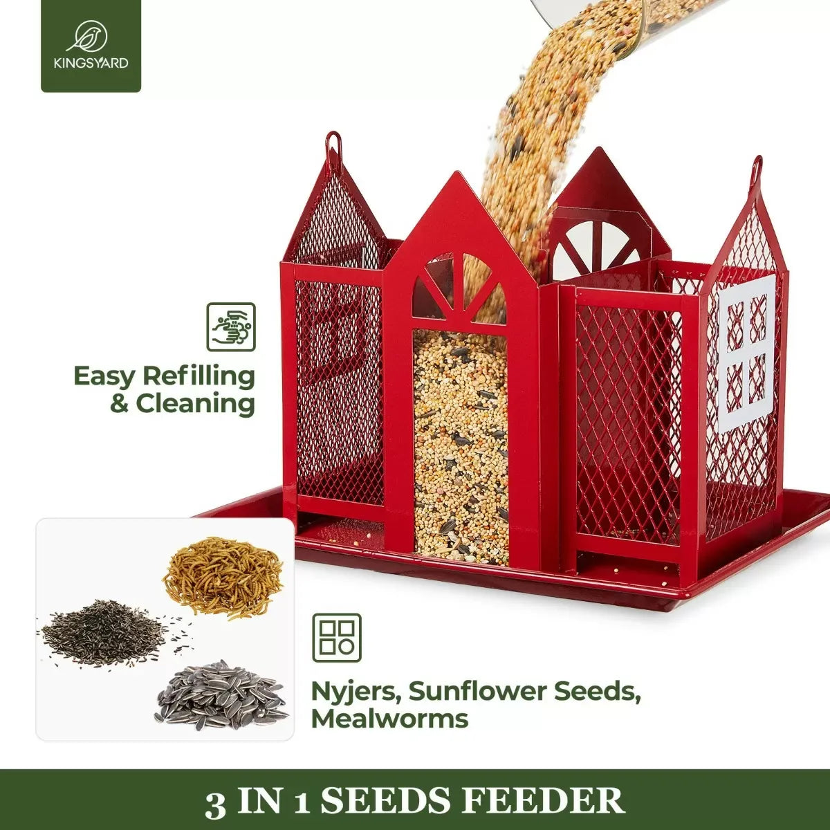 Metal House Bird Feeder